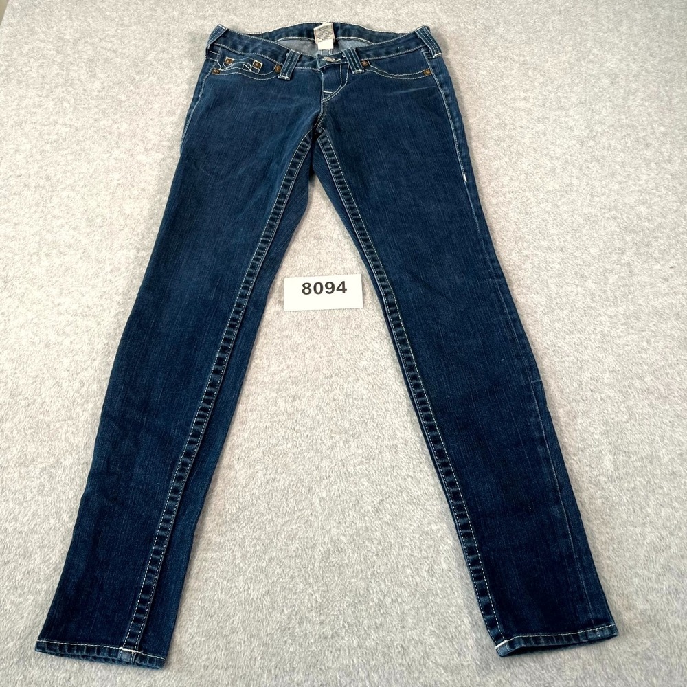 Vintage Y2K True Religion Rockstar Stella Jeans Womens 27 Blue Denim Cotton